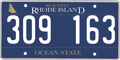 RI license plate 309163