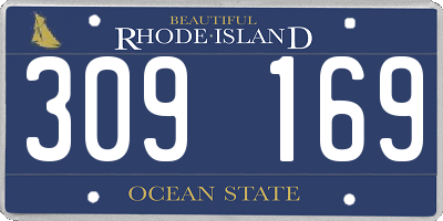 RI license plate 309169