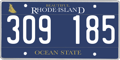 RI license plate 309185