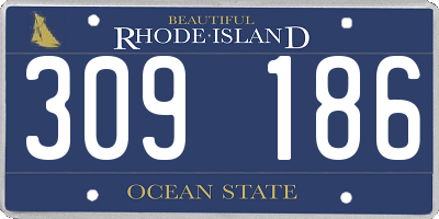 RI license plate 309186