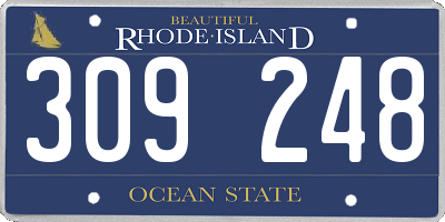 RI license plate 309248