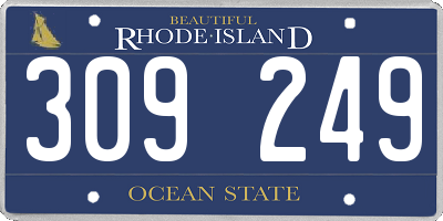 RI license plate 309249