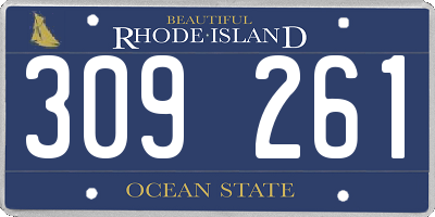 RI license plate 309261