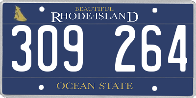 RI license plate 309264