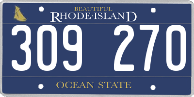 RI license plate 309270