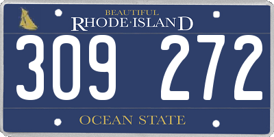 RI license plate 309272