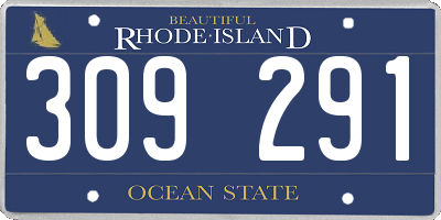 RI license plate 309291
