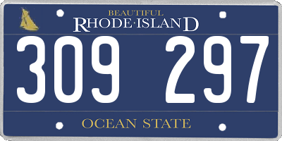 RI license plate 309297