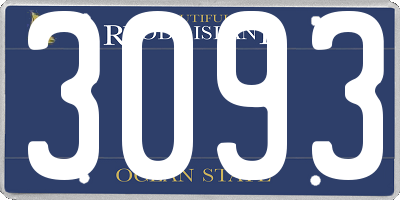 RI license plate 3093