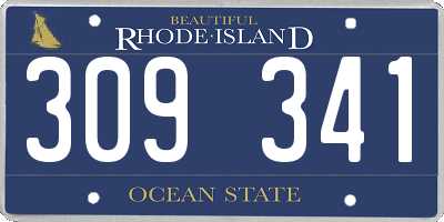 RI license plate 309341