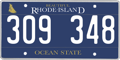 RI license plate 309348