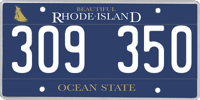 RI license plate 309350