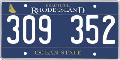 RI license plate 309352