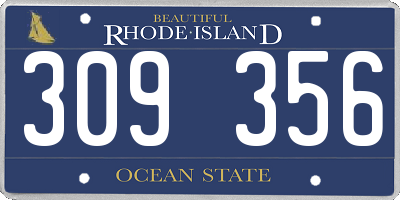 RI license plate 309356