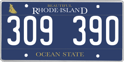 RI license plate 309390