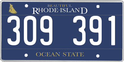 RI license plate 309391