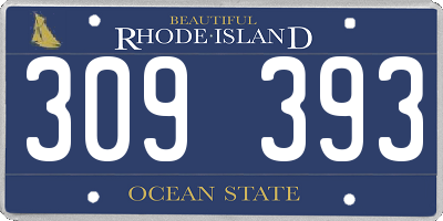 RI license plate 309393