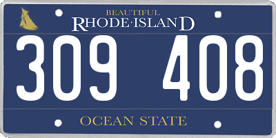 RI license plate 309408