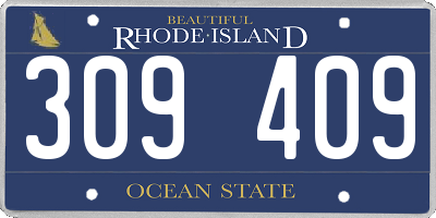 RI license plate 309409
