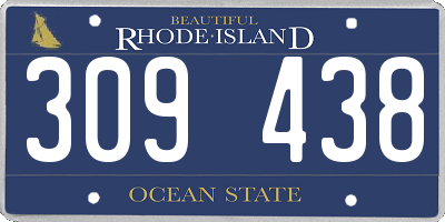 RI license plate 309438