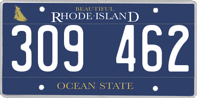 RI license plate 309462
