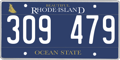 RI license plate 309479