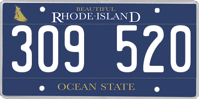 RI license plate 309520