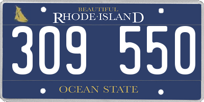 RI license plate 309550
