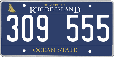 RI license plate 309555