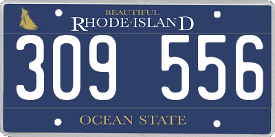 RI license plate 309556
