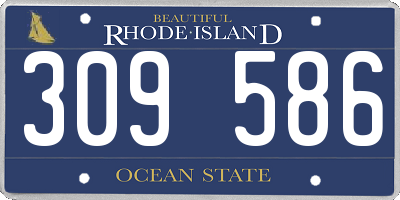 RI license plate 309586