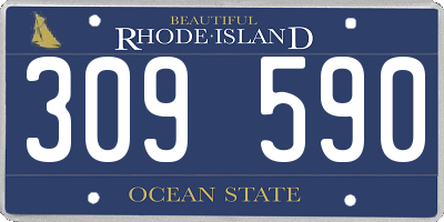 RI license plate 309590