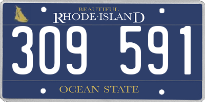 RI license plate 309591