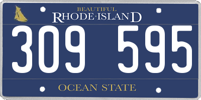 RI license plate 309595