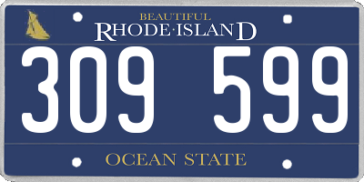 RI license plate 309599