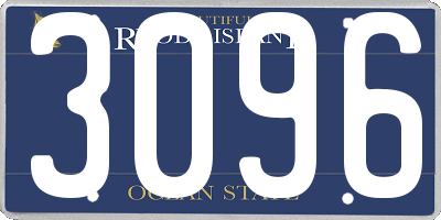 RI license plate 3096