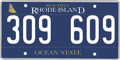RI license plate 309609