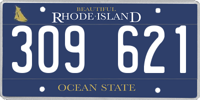 RI license plate 309621