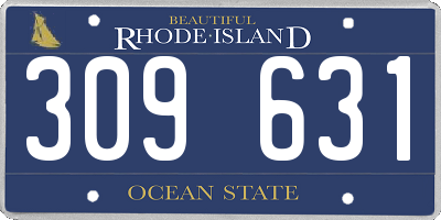 RI license plate 309631