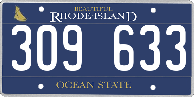 RI license plate 309633