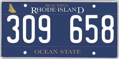 RI license plate 309658