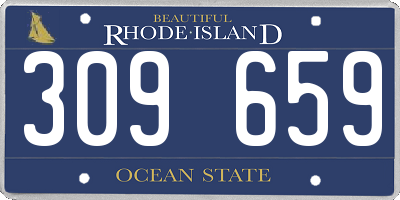 RI license plate 309659