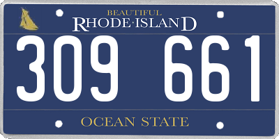 RI license plate 309661