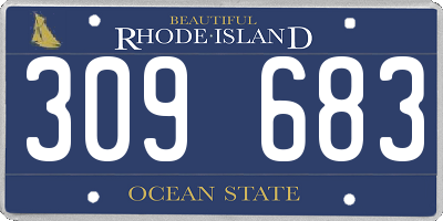 RI license plate 309683