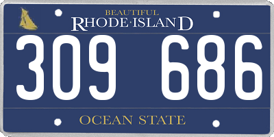 RI license plate 309686