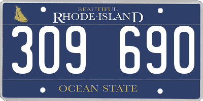 RI license plate 309690