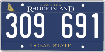 RI license plate 309691