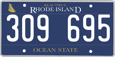 RI license plate 309695