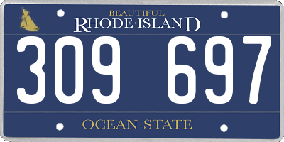 RI license plate 309697