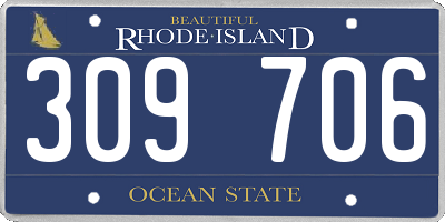 RI license plate 309706